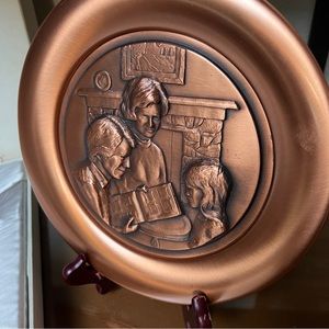 America’s First Family 39th Jimmy Carter Embossed Solid Copper 8” Plate/Box ‘77